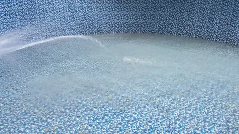 Filling Inflatable Garden Pool with Tap Water Video stock 278039336