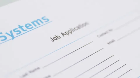 Filling in Job Application form Stock Footage 26354497