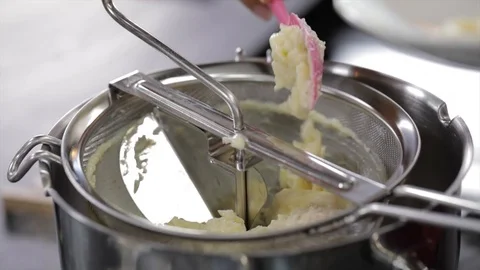 Filling of a Kitchen Utensil Stock Footage 99162758