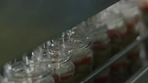 Filling liquid to Jars Video stock 288847303