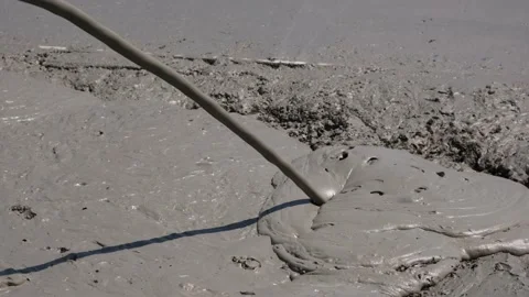 Filling with liquid monolithic foam concrete for warming of building. Stock Footage 159286903