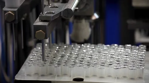 Filling machine, pharmaceutical equipment Stock Footage 59548243