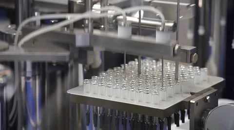 Filling machine, pharmaceutical equipment Stock Footage 61090205