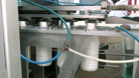 Filling milk. Stock Footage 313225270