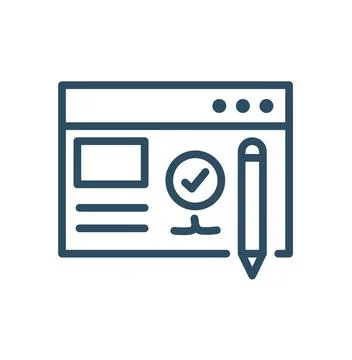 Filling order paper document with pen writing line and fill style editable li Stock Illustration