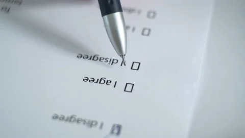 Filling out the document with the items "agree". Stock Footage 157532825