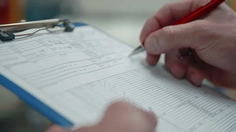 Filling out a form Stock Footage 57859219