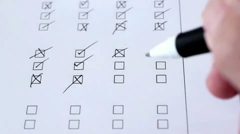 Filling out a Questionnaire Stock Footage 22179714