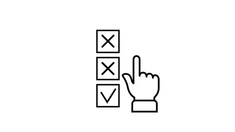 Filling out the questionnaire, a test. Silhouette of a hand presses a button. Stock Footage 153109109