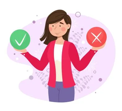 Filling out the test in the form of a customer survey. Vector illustration for w Stock Illustration