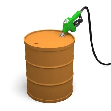 Filling petrol barrel Stock Illustration