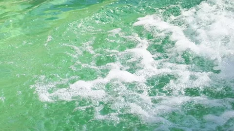 Filling the pool with clean water. Cleaning the pool Stock Footage 252753717