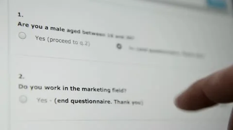 Filling of questionnaire Stock Footage 17310633