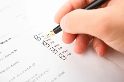 Filling questionnaire Stock Photos