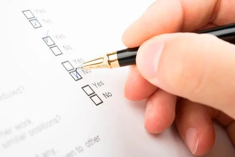 Filling questionnaire Stock Photos