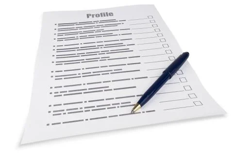 Filling in the questionnaire Stock Photos