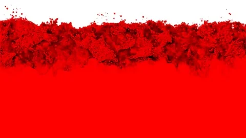 Filling the screen with a red liquid. animation red background monitor Stock Footage 85051667