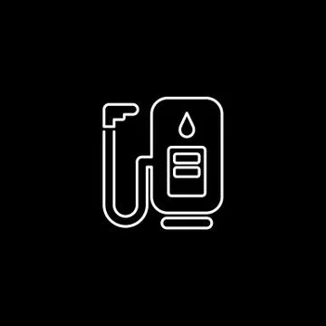 Filling station equipment simple flat style icon illustration Stock Illustration