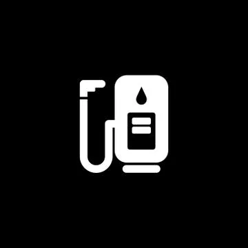 Filling station equipment simple flat style icon illustration Stock Illustration
