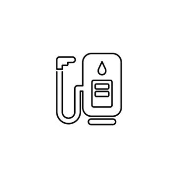 Filling station equipment simple flat style icon illustration Stock Illustration