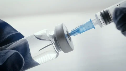 Filling Syringe for Mandatory Vaccinations Stock Footage 106217686
