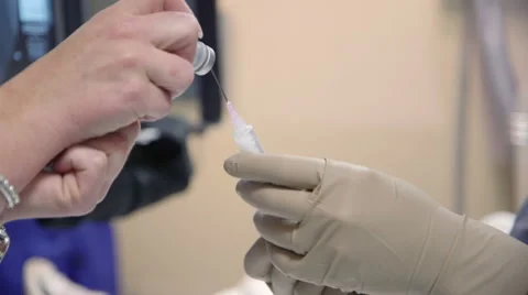 Filling Syringe at Operating Table Stock-Footage 62805911