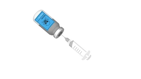 Filling The Syringe With A Vaccine. Stock Footage 159233043