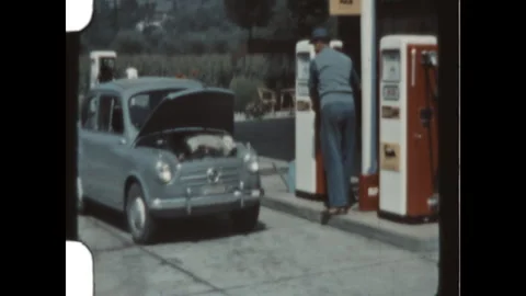 Filling the Tank 1957 Stock Footage 294790591
