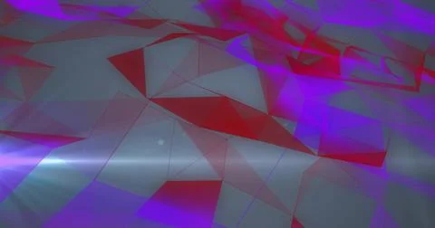 Filling tessellated triangles folding in 3D, showing visible seams and magenta Stock Illustration