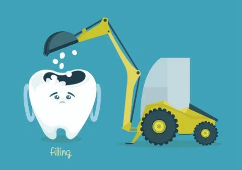 Filling tooth Stock Illustration