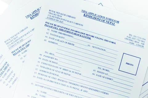 Filling visa Stock Photos