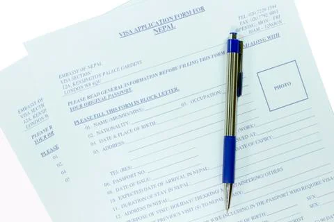 Filling visa Foto stock