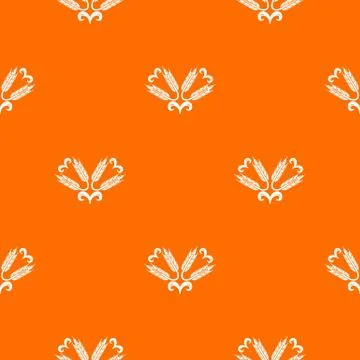 Filling wheat pattern vector orange 스톡 일러스트