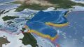 Fillipino tectonic plate extruded. Blue Marble. Enhanced version 4k or 4k+ Resolution