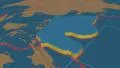 Fillipino tectonic plate extruded. Bumps. Enhanced version 4k or 4k+ Resolution