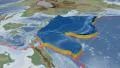 Fillipino tectonic plate extruded. Bumps shaded. Enhanced version 4k or 4k+ Resolution