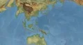fillipino tectonic plate extruded on disc. elevation & bathymetry, shader. 4k 4k or 4k+ Resolution