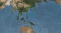 fillipino tectonic plate extruded on disc. blue marble raster. 4k 4k or 4k+ Resolution