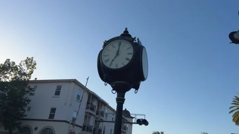 Fillmore City Clock by the Fillmore Train Station Stock-Footage 199848929