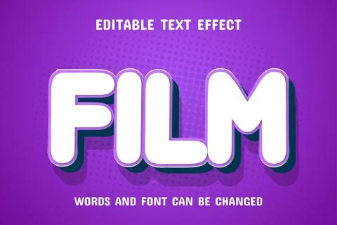Film 3d text effect Stock Illustration