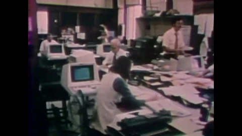 A film in Arabic explores the advent of computer technology in the 1980s. Stock Footage 106298532