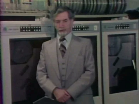A film in Arabic explores computers and computer science. Stock Footage 75315196