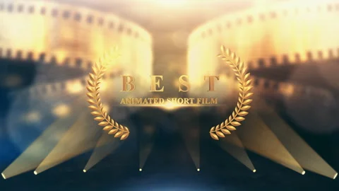 Film Awards. Best Animated Short Film. 4... Stock Video Pond5