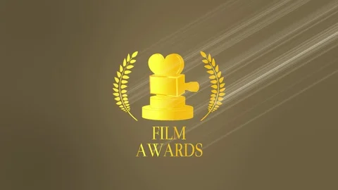 Film Awards Camera Laurel Light Reveal Stock Footage 101447173