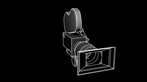 Film Camera with alpha channel Stock Footage 37020522