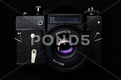 Film camera in the glare Stock Photos