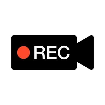 Film camera icon for REC. Vector. Stock Illustration