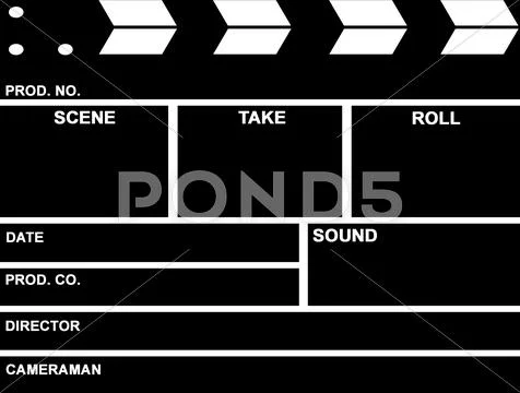 Film Clap Board Stock Illustration