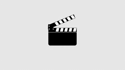 A film clapper board on a bright background. Video stock 337079332