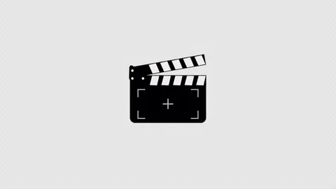 A film clapper board with a plus mark useful for movie editing concepts. Stock Footage 337079300